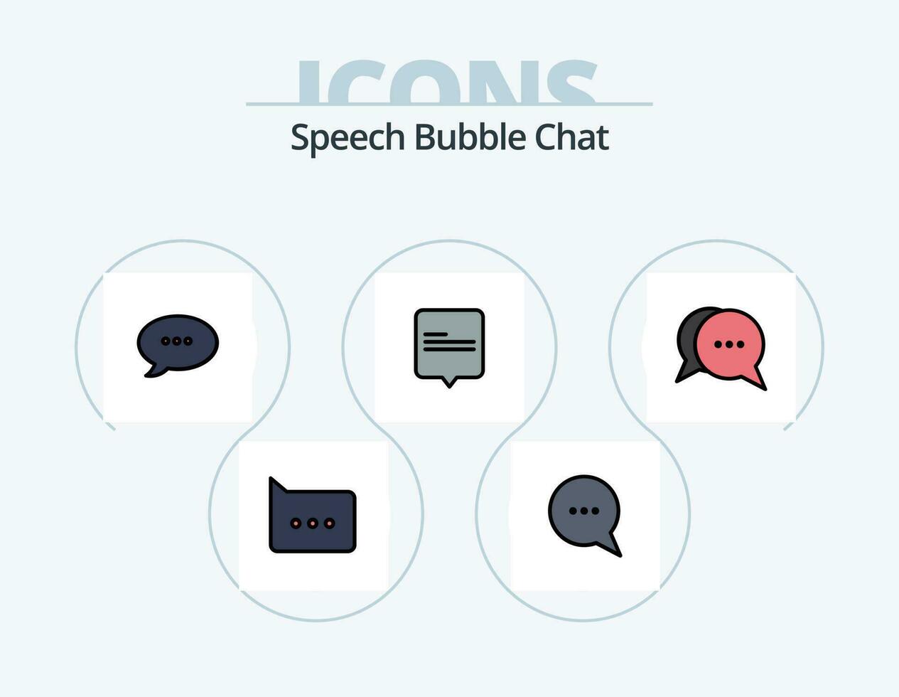 Chat Line Filled Icon Pack 5 Icon Design. science. chemistry. biohazard. study. ethanol vector