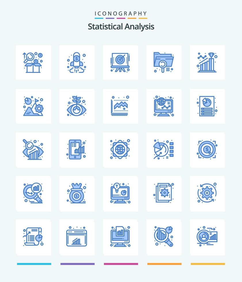 Creative Statistical Analysis 25 Blue icon pack  Such As extension. data. finance. analysis. bow vector