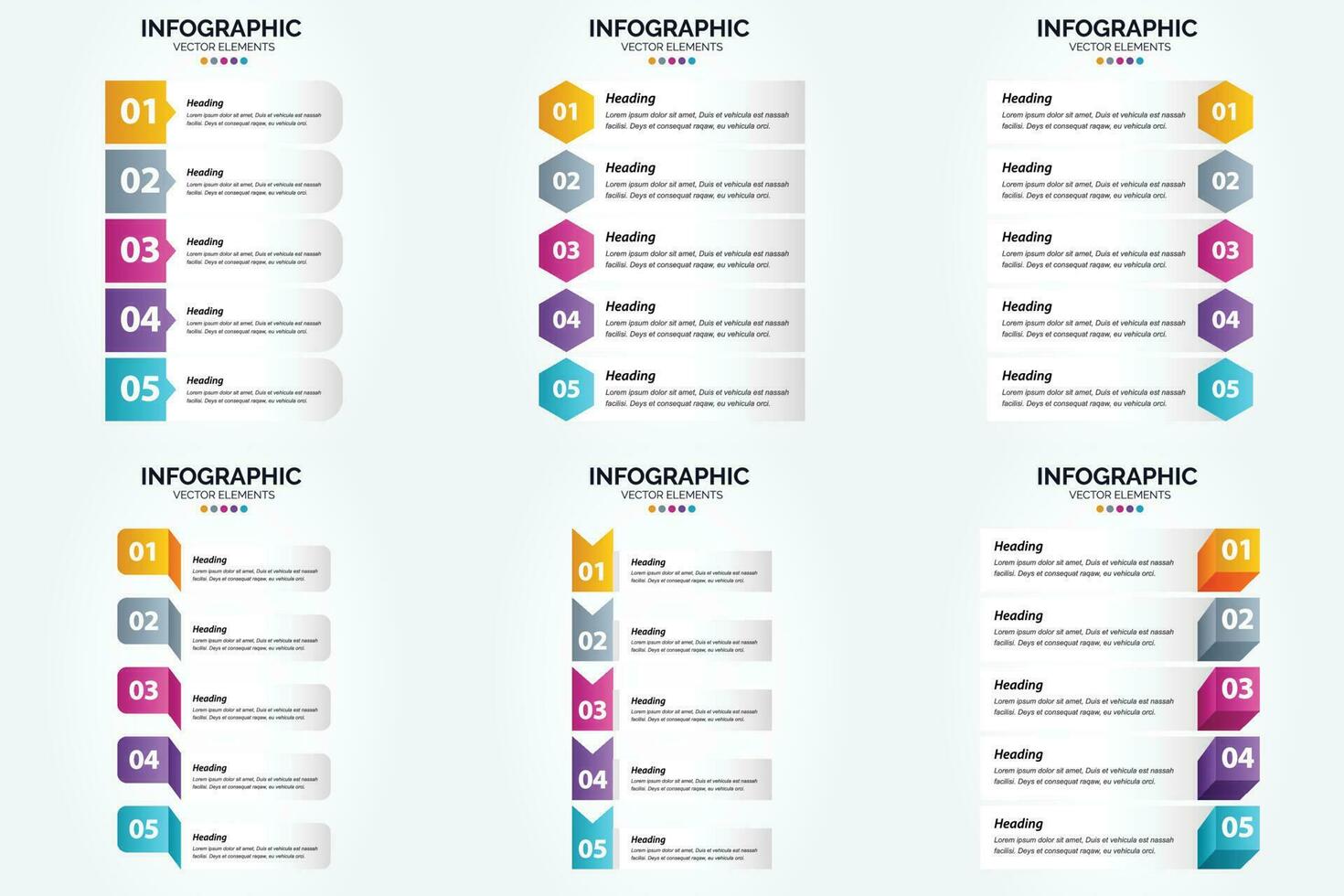 ilustración vectorial infografía conjunto de diseño plano para folleto publicitario y revista vector