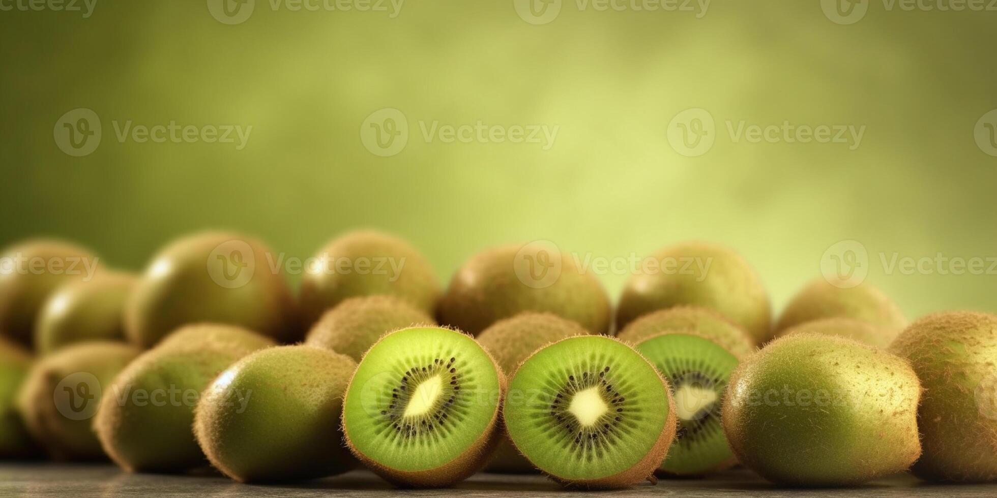 kiwi Fruta sano alimento, Copiar espacio fondo, ai generado foto