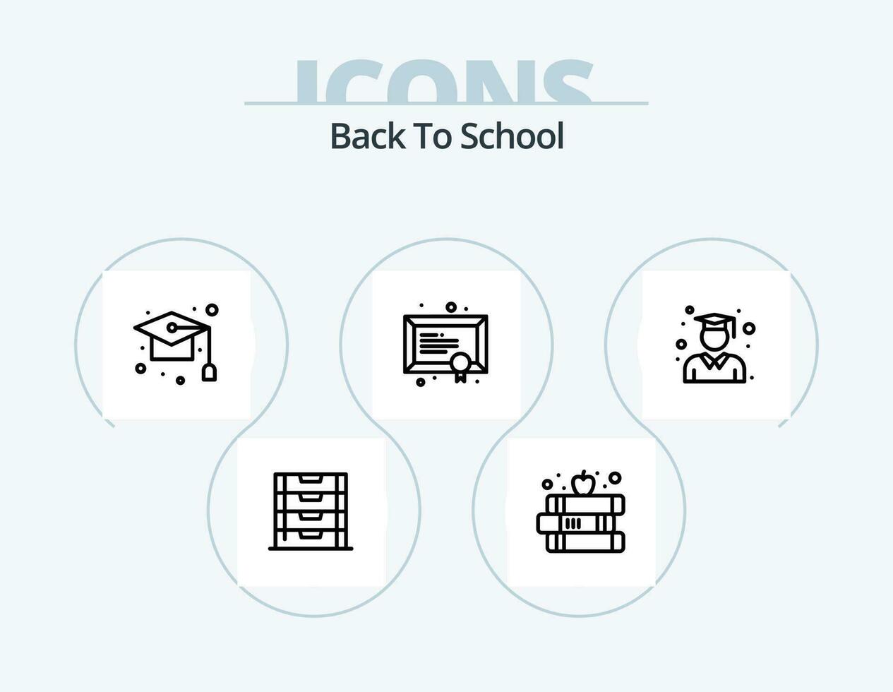 Back To School Line Icon Pack 5 Icon Design. badminton. school. back to school. education. light vector