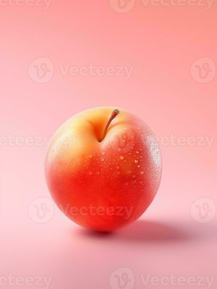 Peach fruit background. AI Generated photo