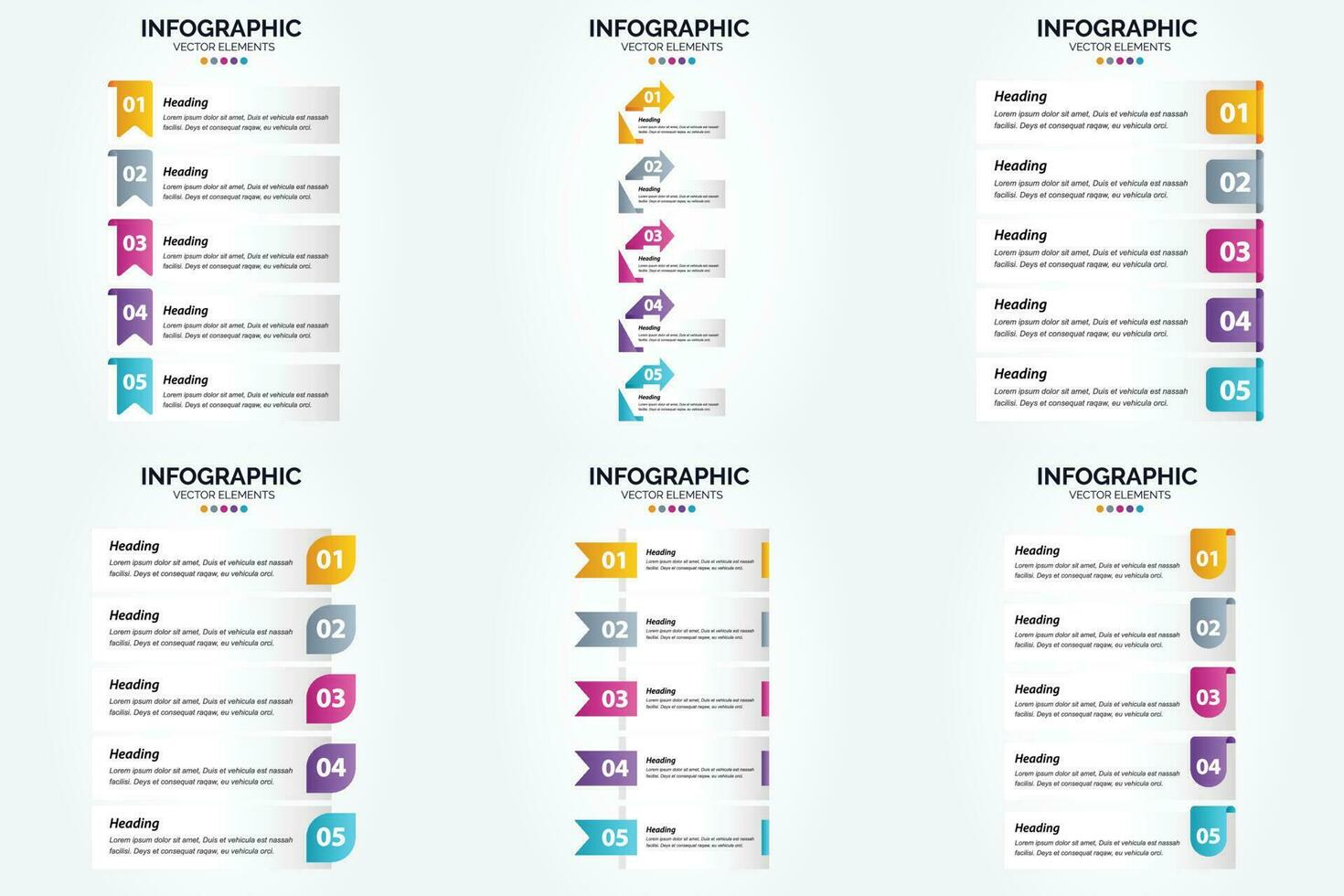 ilustración vectorial infografía conjunto de diseño plano para folleto publicitario y revista vector