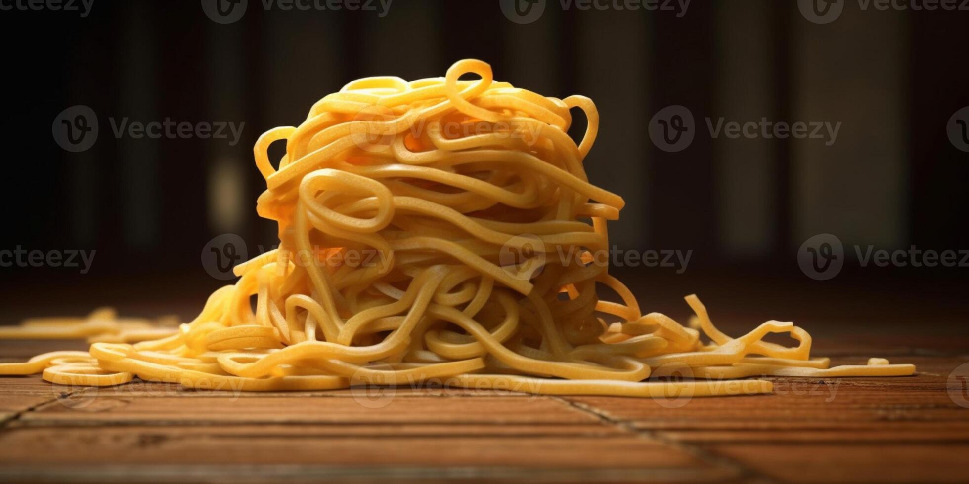 Noodle instant food blurred background, AI Generateand photo