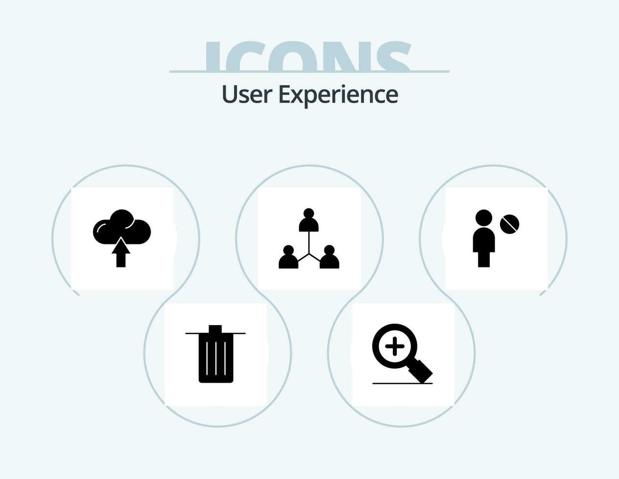 User Experience Glyph Icon Pack 5 Icon Design. network . plus . upload. arrow vector