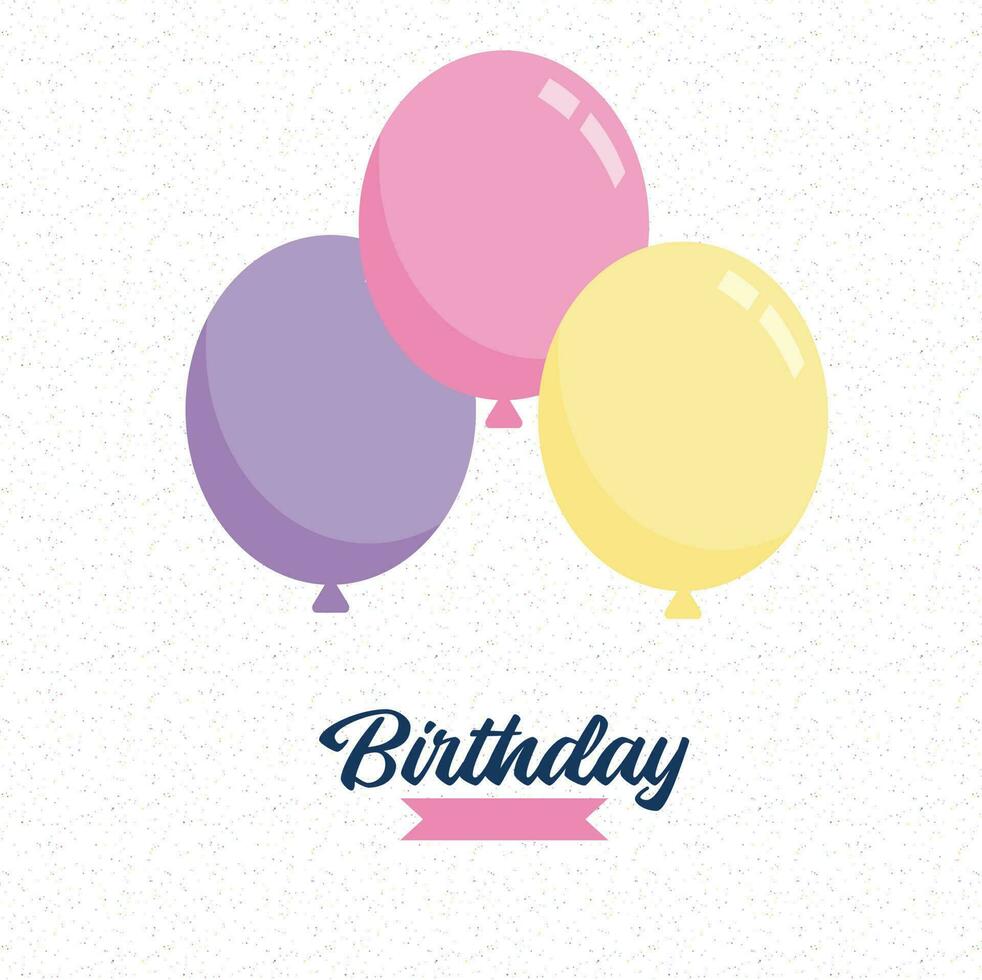 feliz cumpleaños a ti fondo de globo para fiesta fiesta cumpleaños promoción tarjeta cartel vector