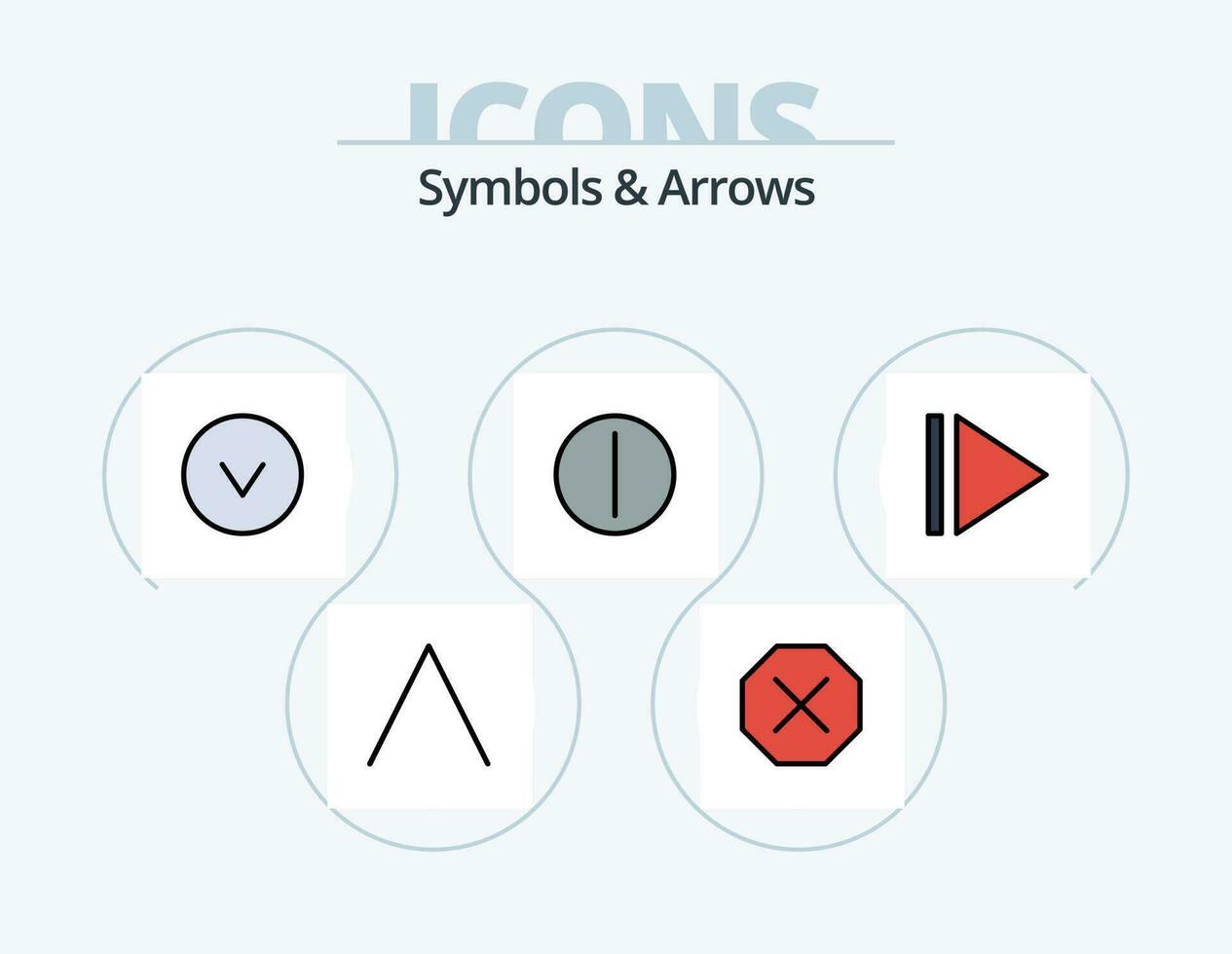 Symbols and Arrows Line Filled Icon Pack 5 Icon Design. . left. . circle vector