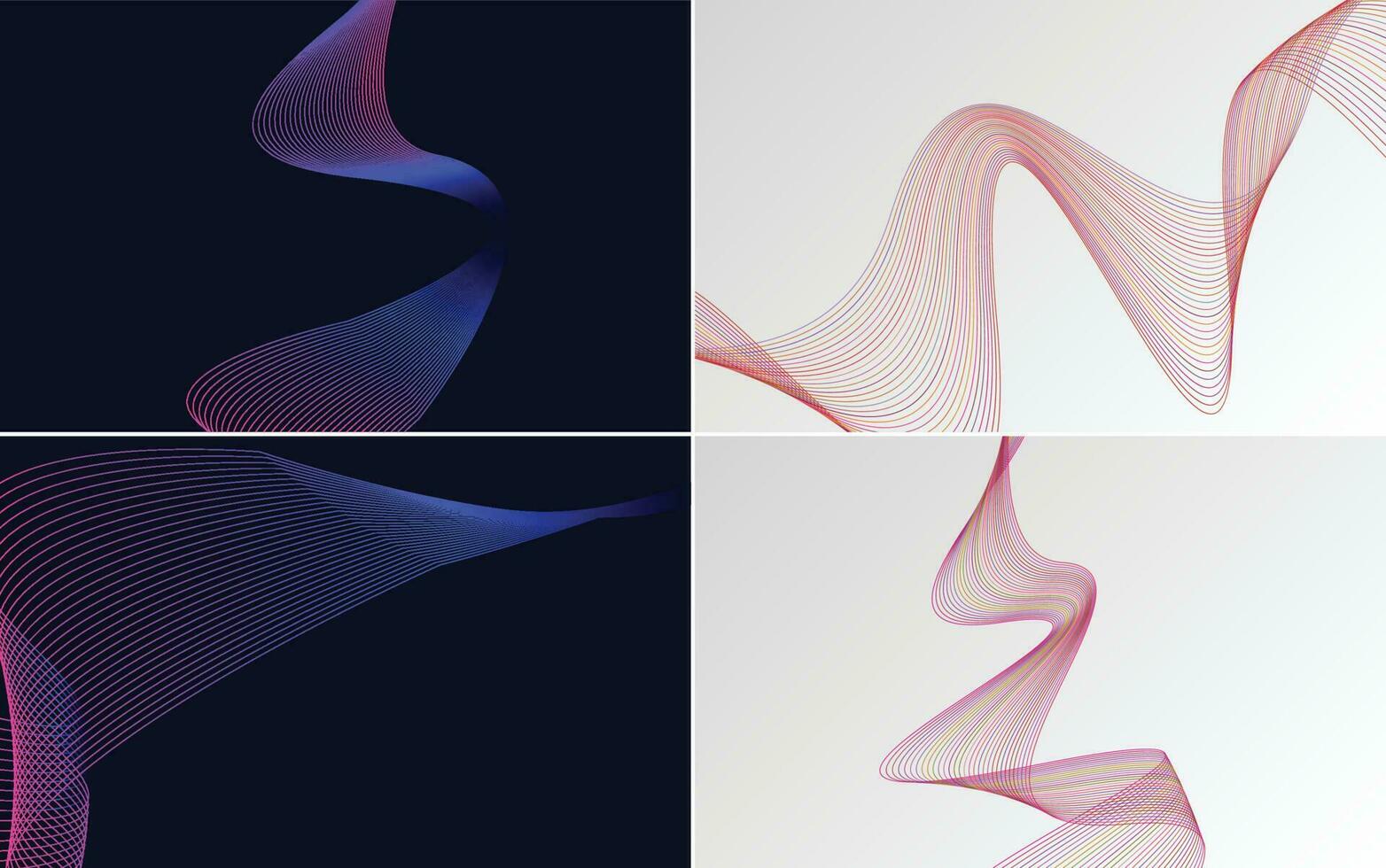 Collection of geometric minimal lines pattern set vector