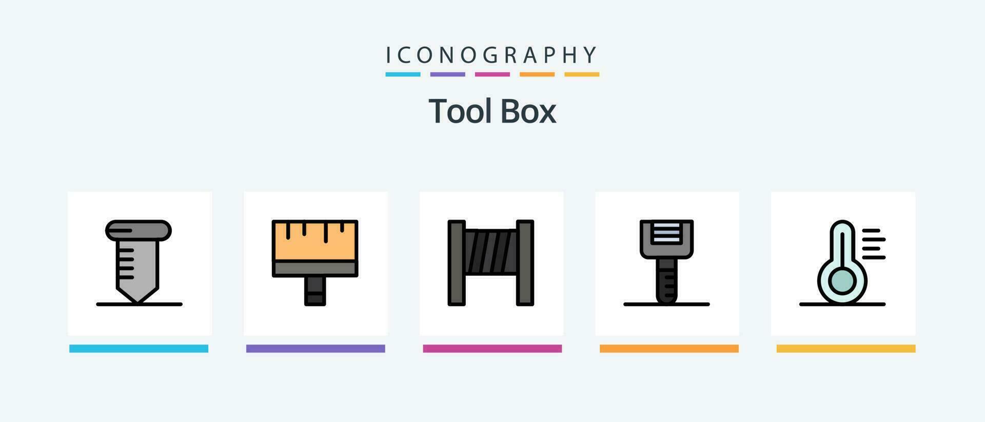 Tools Line Filled 5 Icon Pack Including . food. blocker. Creative Icons Design vector
