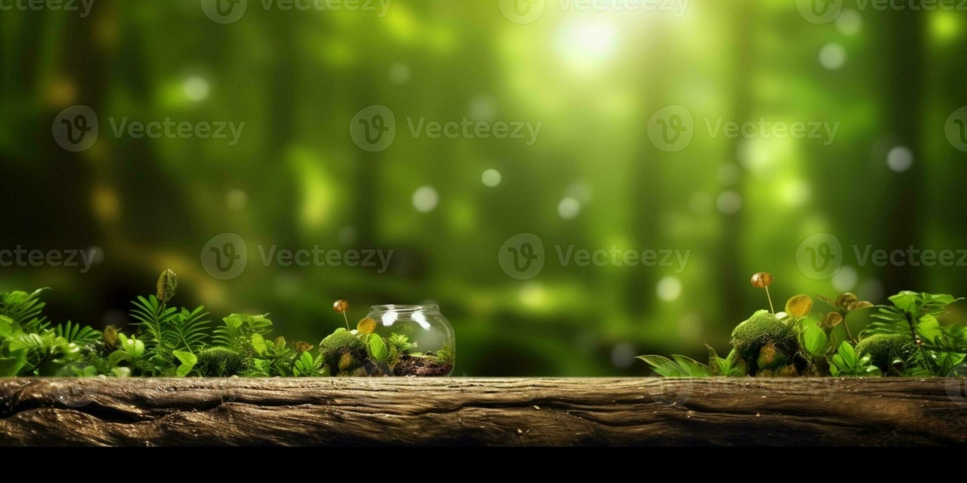 Nature plant copy space background. AI Generated photo