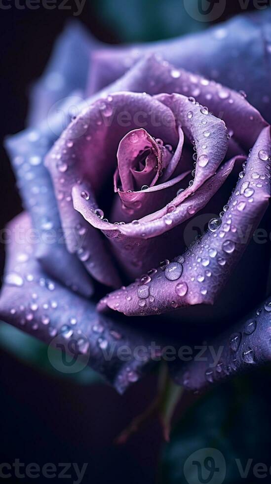 Purple rose photo wallpaper background. AI Generated,