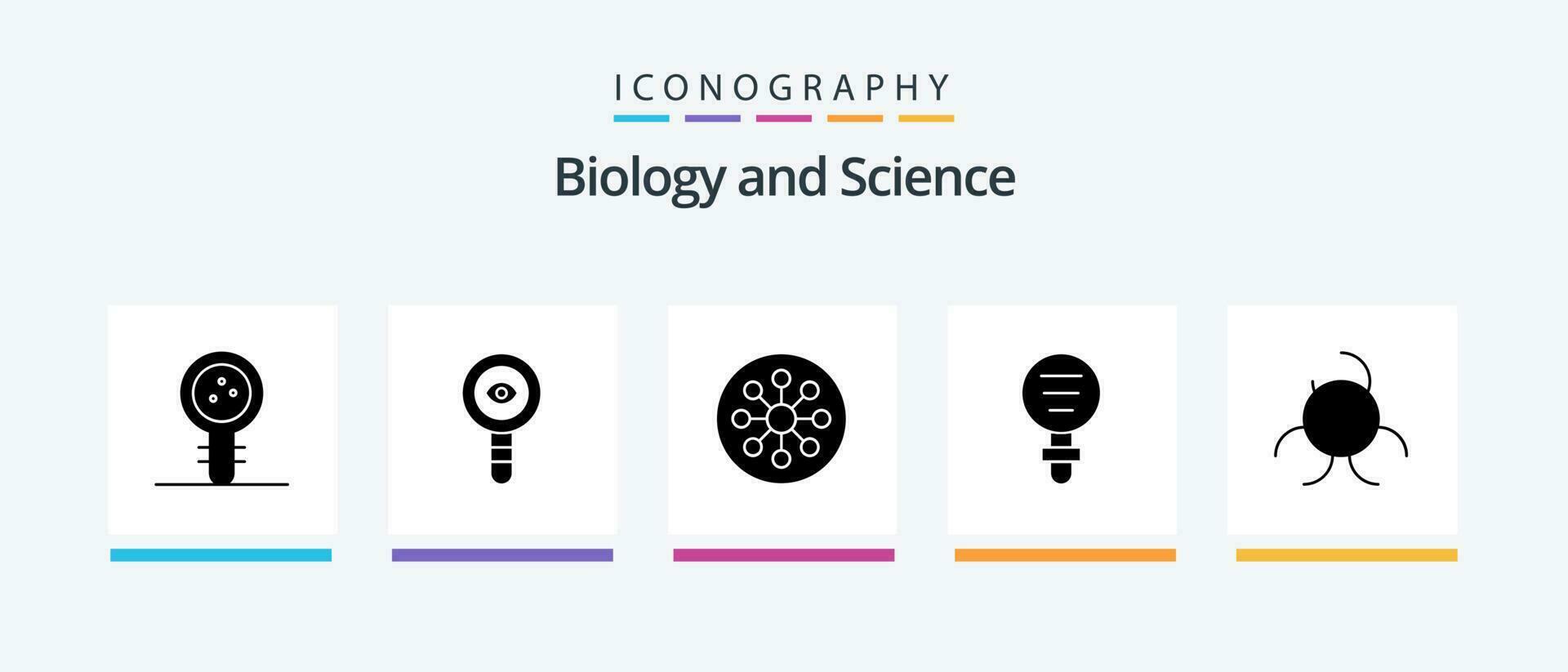 biología glifo 5 5 icono paquete incluso experimento. biología. laboratorio. laboratorio. celúla. creativo íconos diseño vector