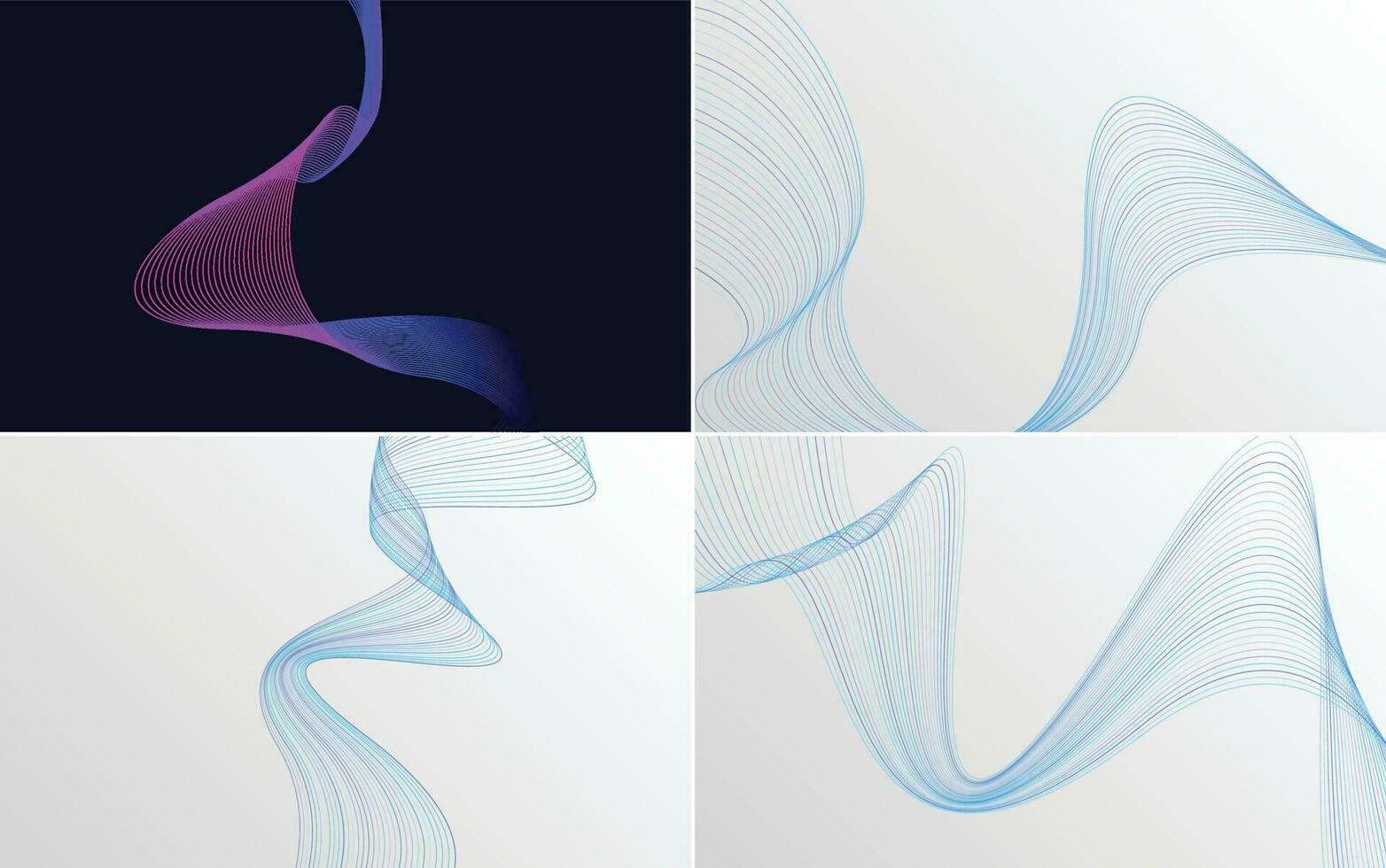 modern wave curve abstract presentation background Pack vector