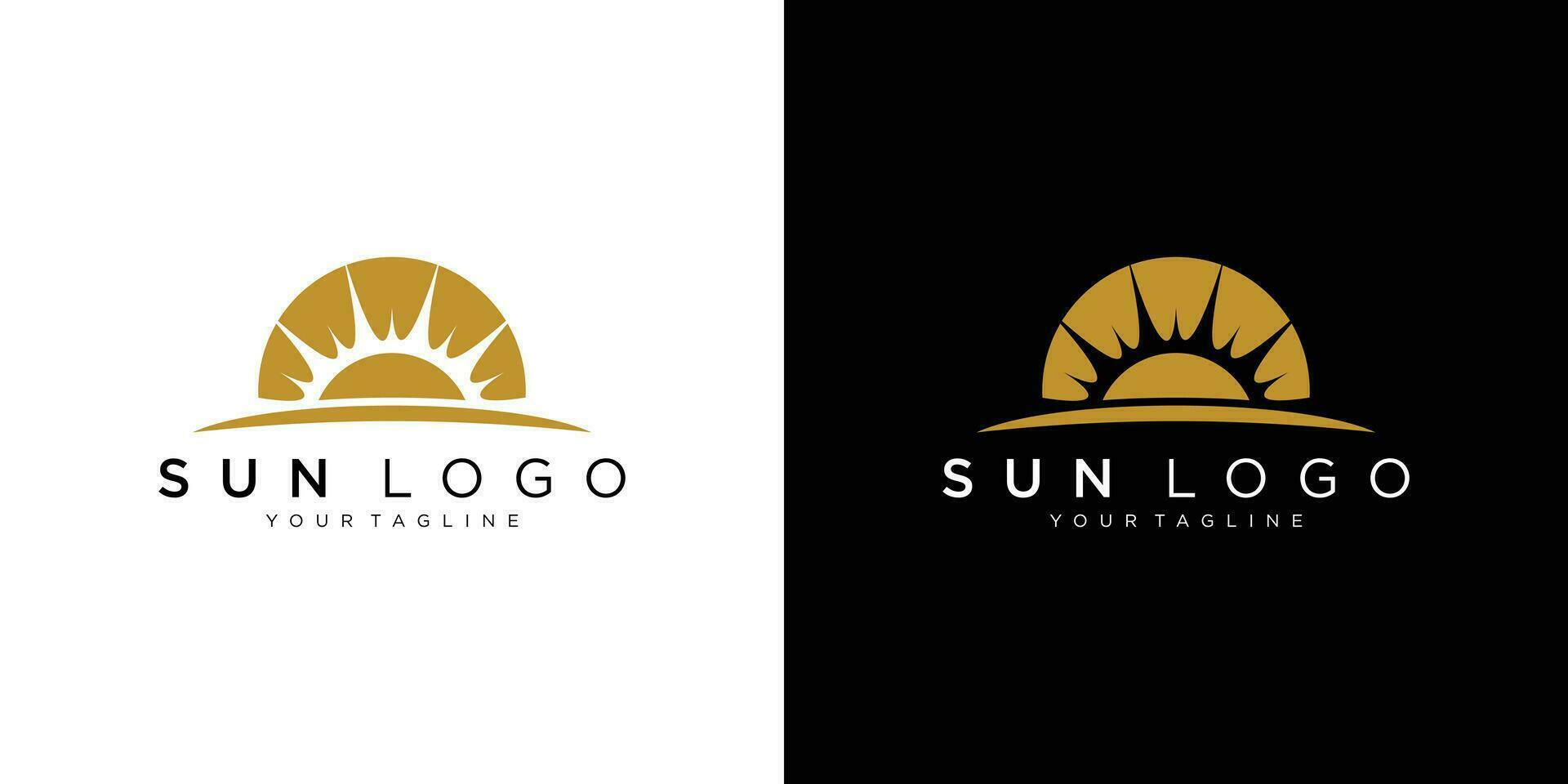 Sun logo design vector template Icon symbol Illustration