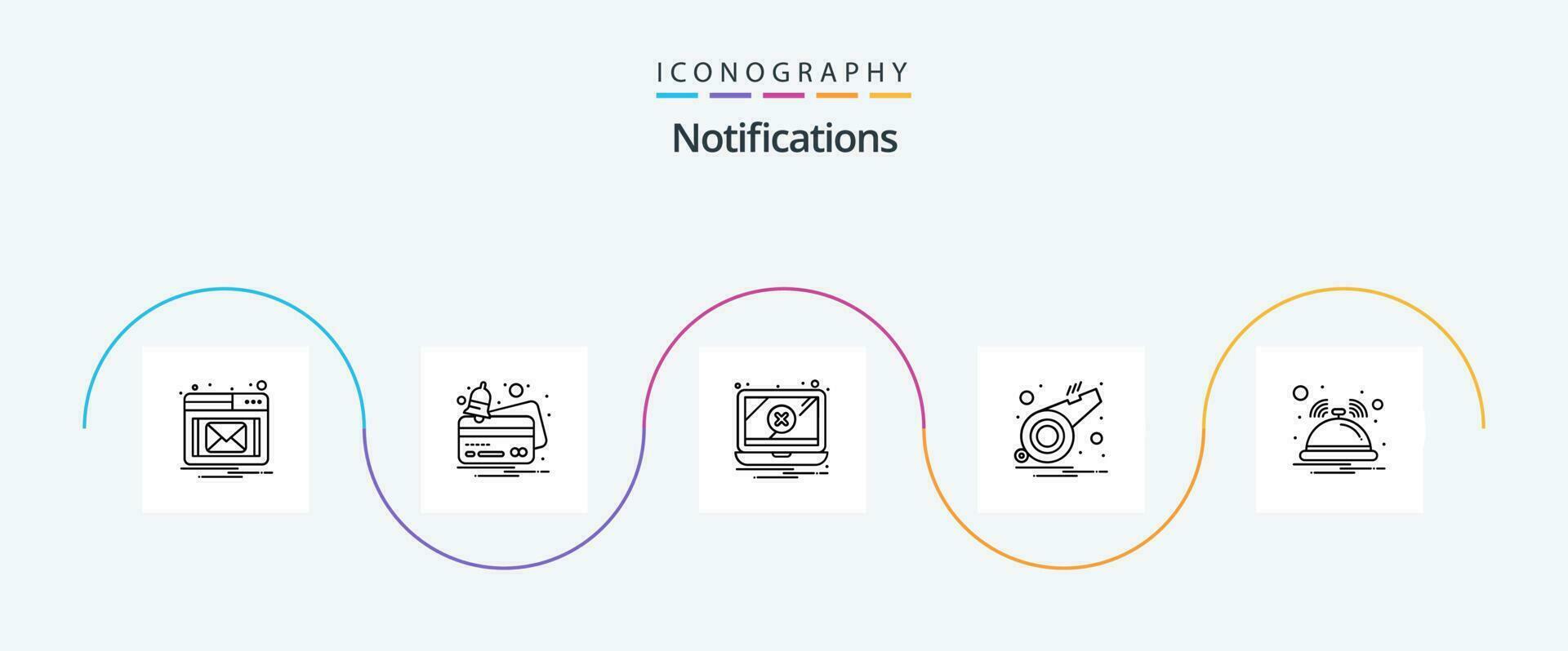 Notifications Line 5 Icon Pack Including notification. bell. notification. whistle. notification vector