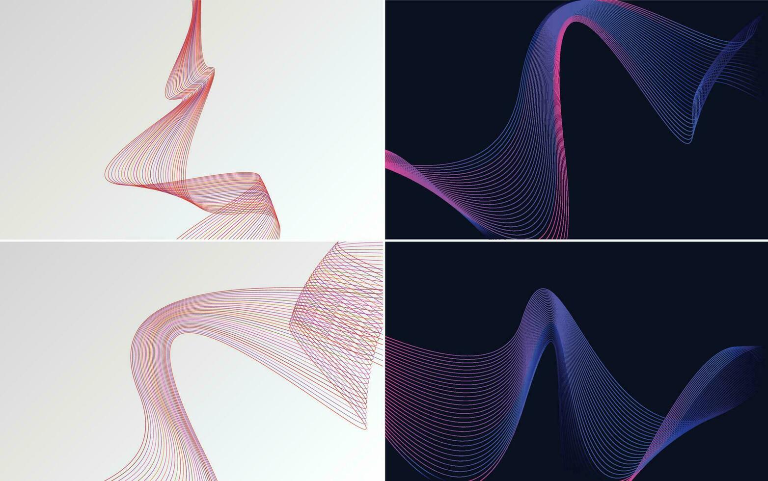 Collection of geometric minimal lines pattern set vector