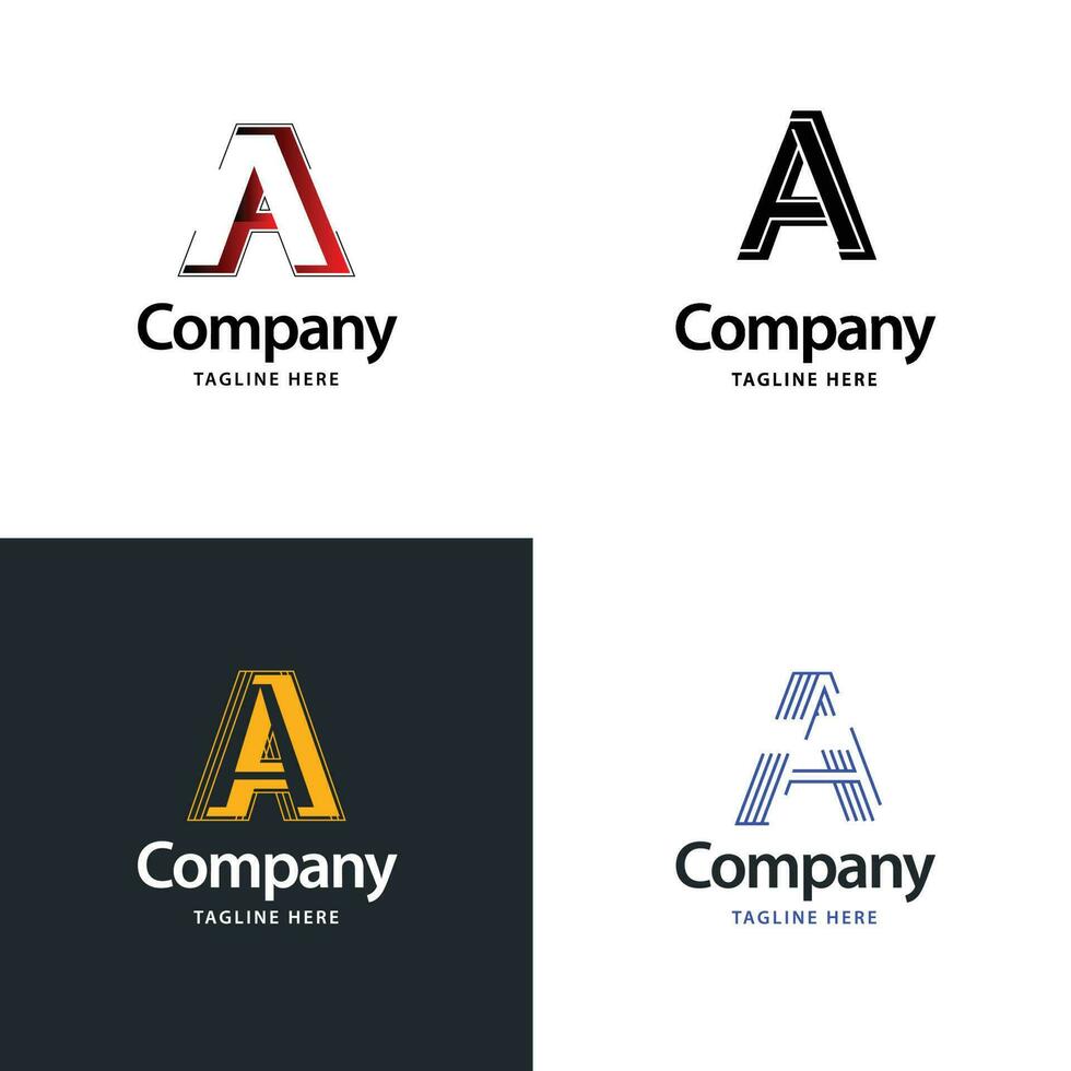 Letter A Big Logo Pack Design Creative Modern logos design for your business vector