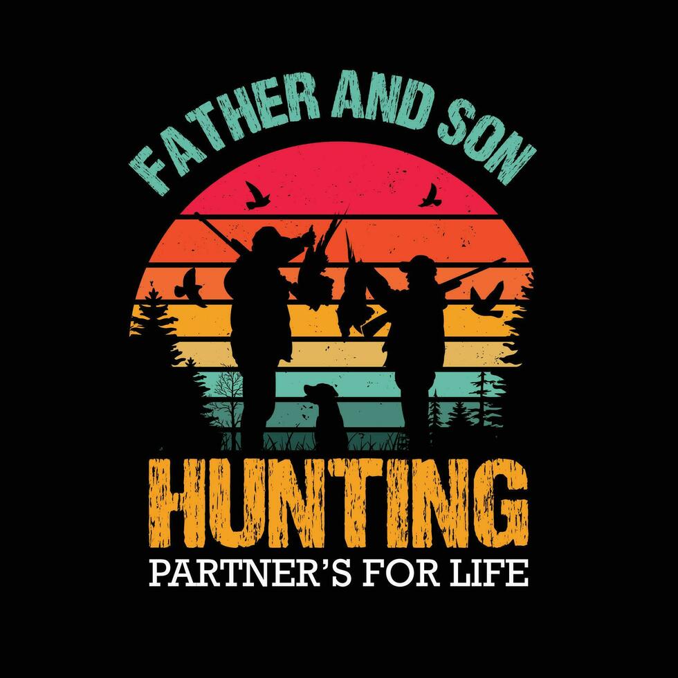 Best Hunting T Shirt Design Template vector