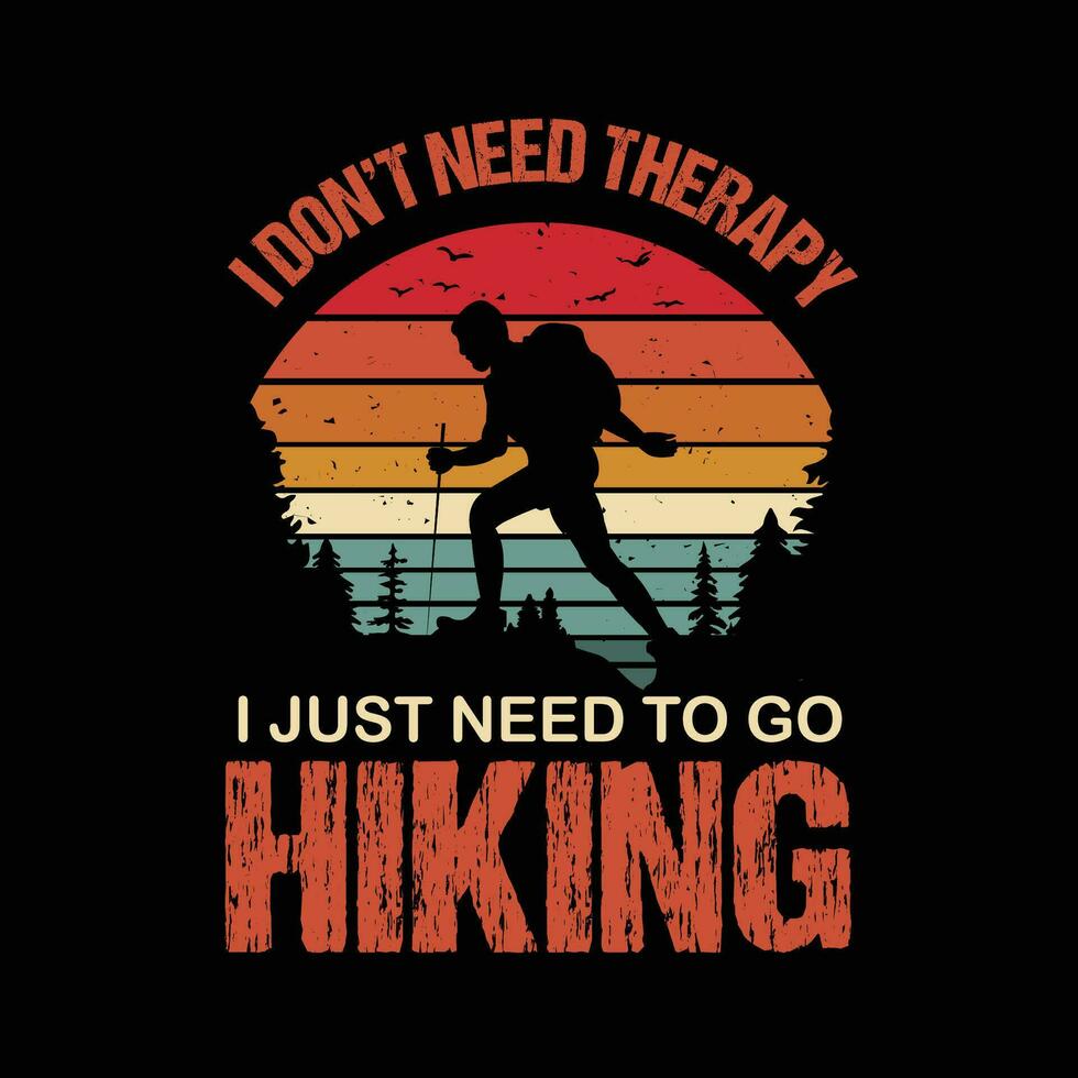 Best Hiking T Shirt Design Template vector