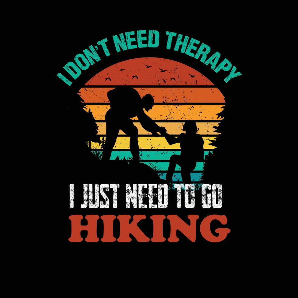 Best Hiking T Shirt Design Template vector