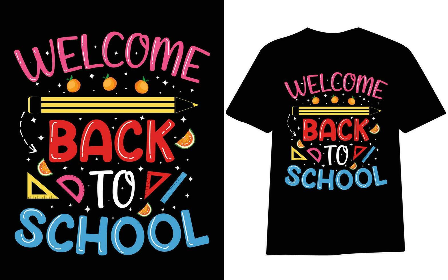 Back to school t-shirt design, first day at school , hundred days of School, typography t-shirt design for kids. vector