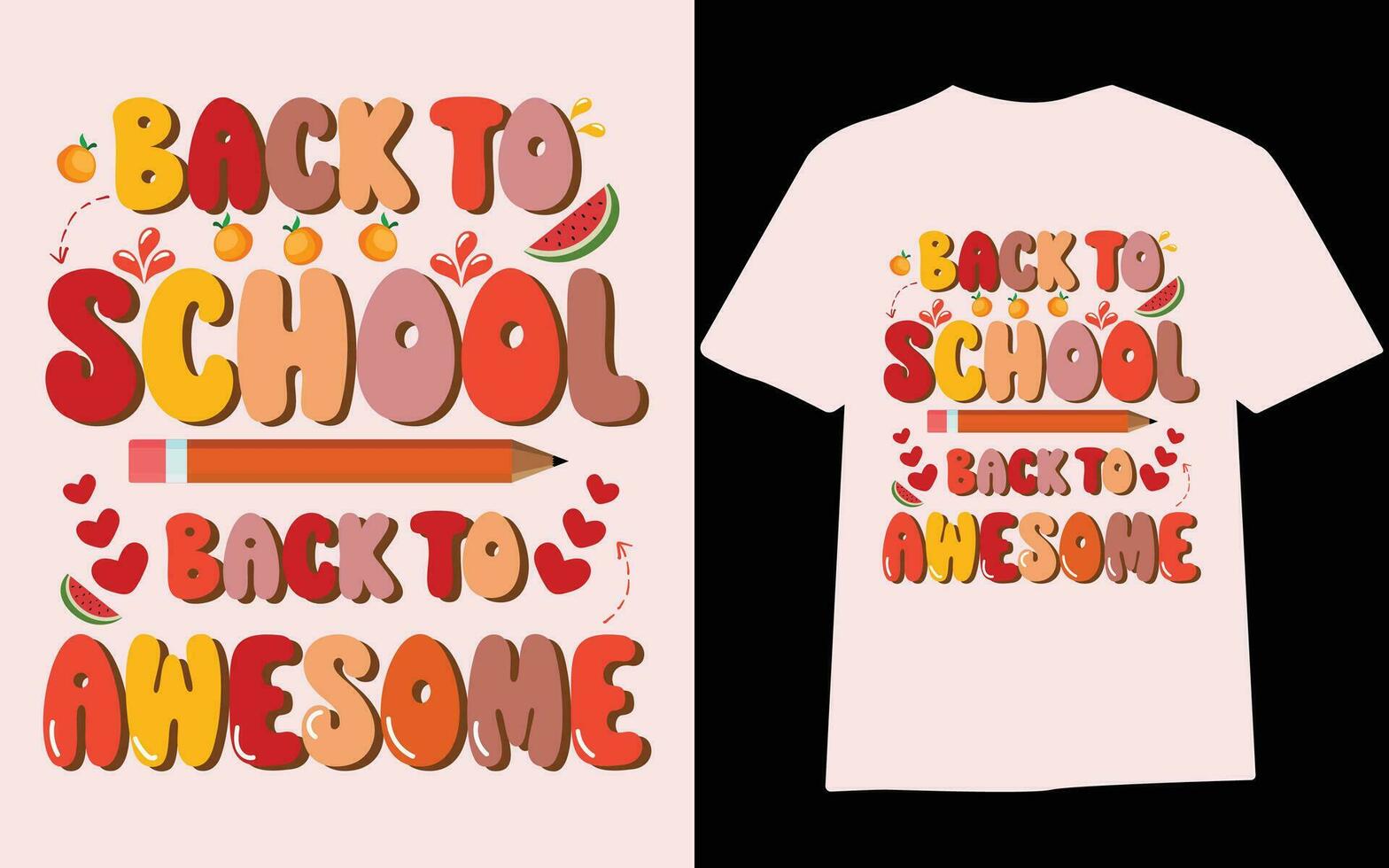 Back to school t-shirt design, first day at school , hundred days of School, typography t-shirt design for kids. vector