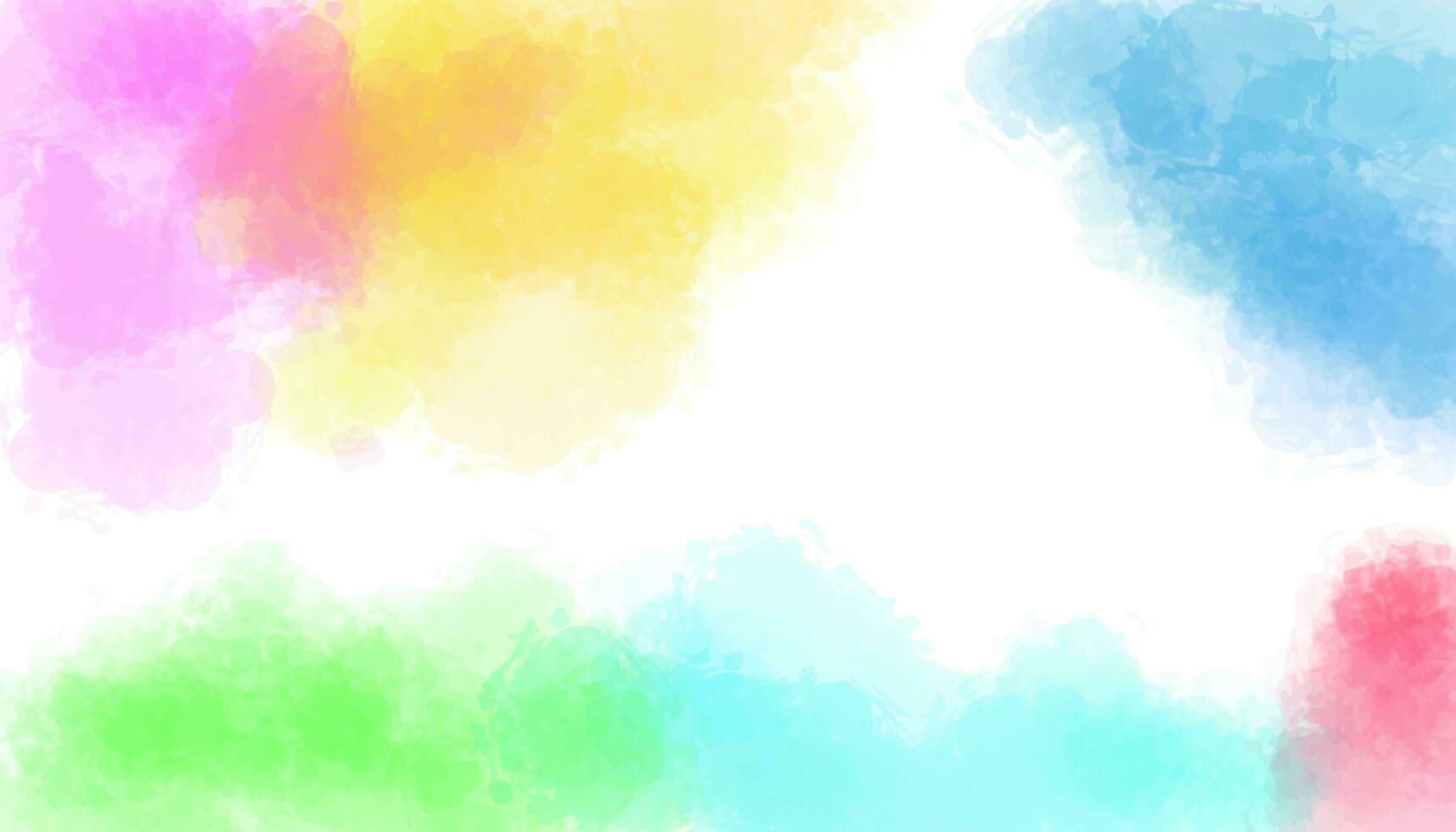 vector rainbow color abstract watercolor stain texture background photo