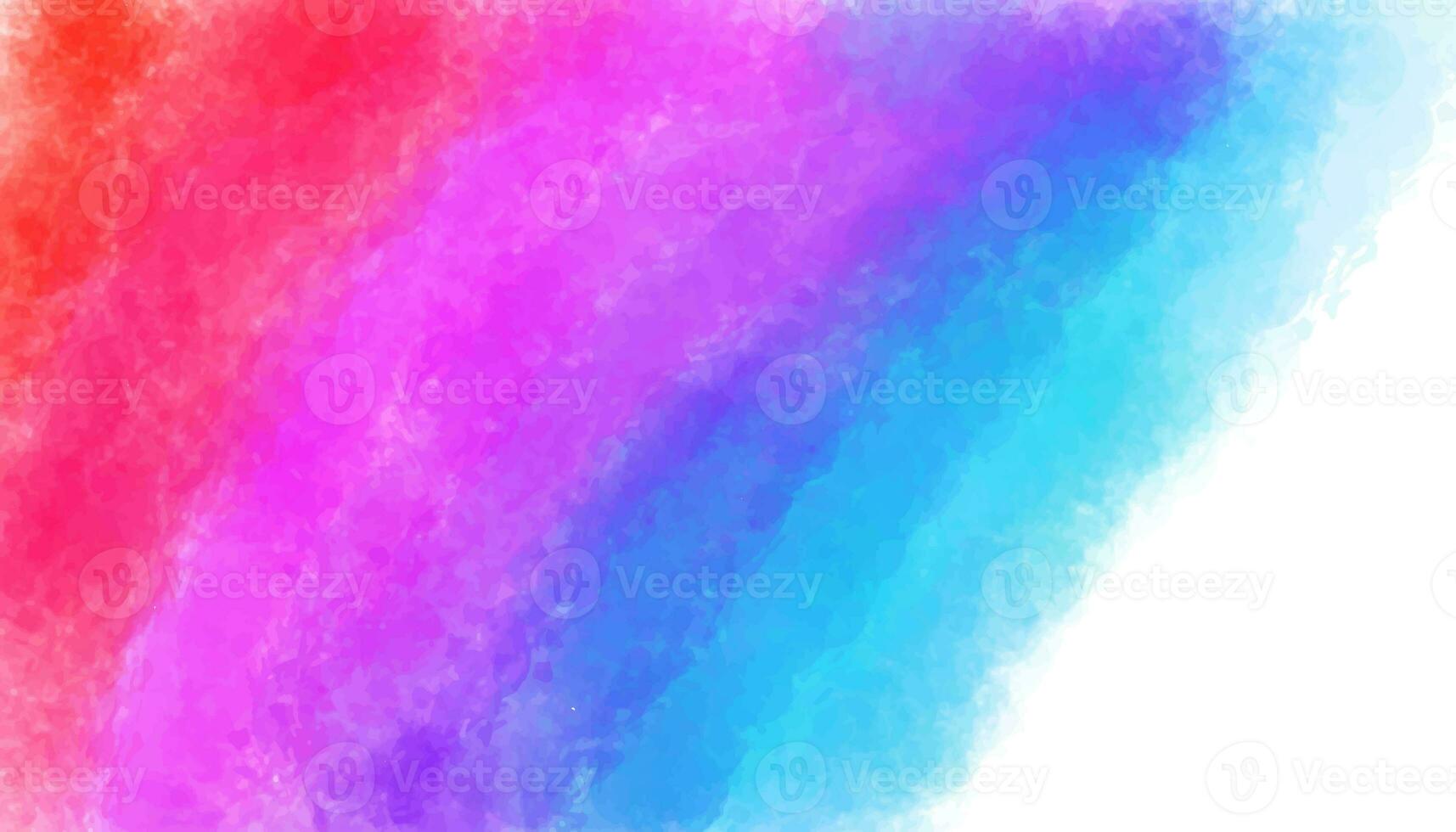 Vector rainbow color abstract watercolor stain texture background photo