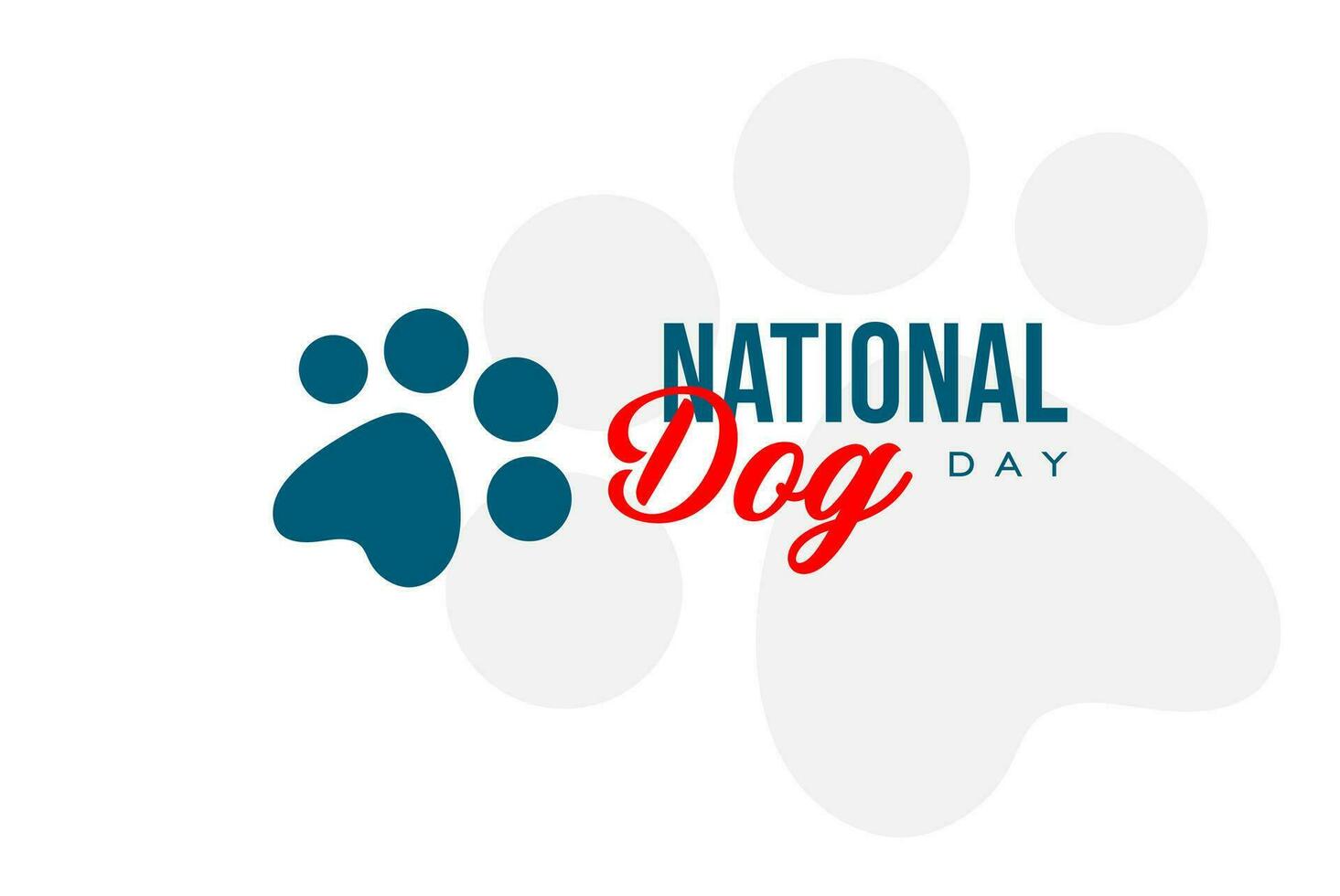 National Dog Day background template Holiday concept vector