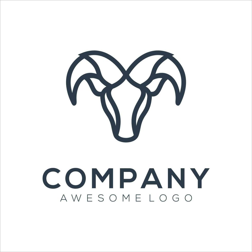 Goat icon Silhouette vector