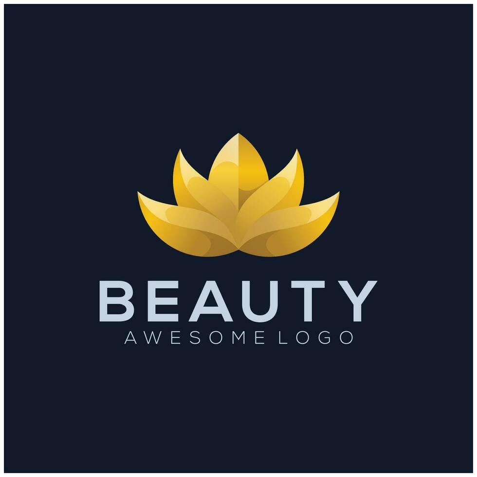 Lotus beauty color logo illustration vector