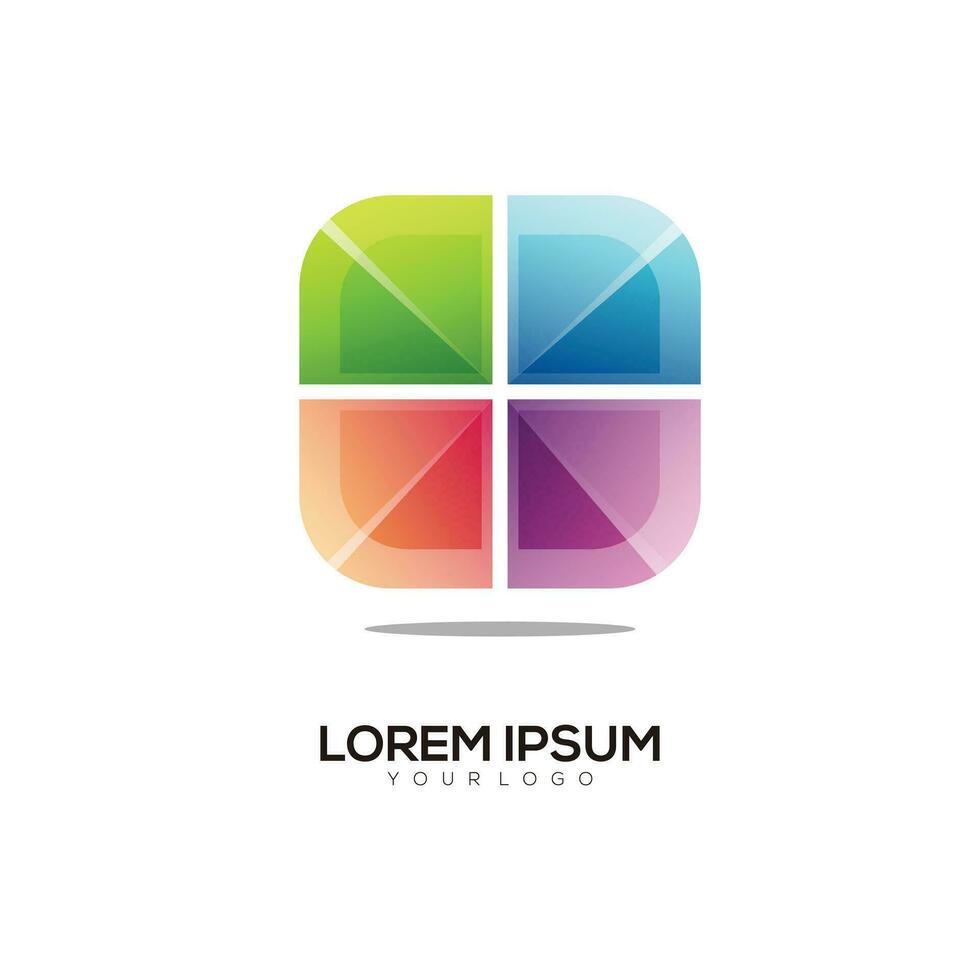 Box colorful logo illustration vector