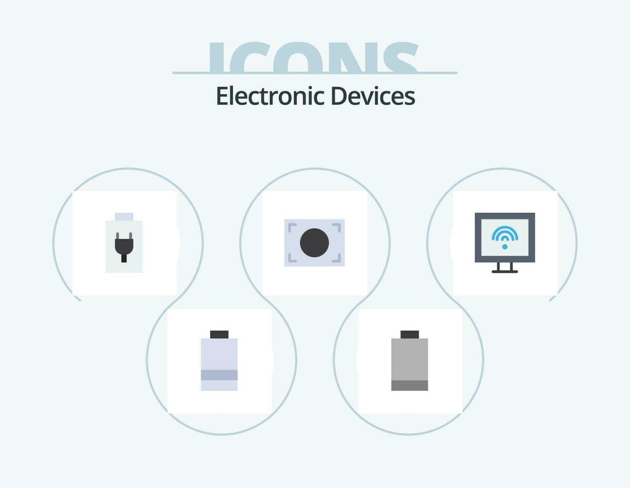 Devices Flat Icon Pack 5 Icon Design. . photo. tv vector