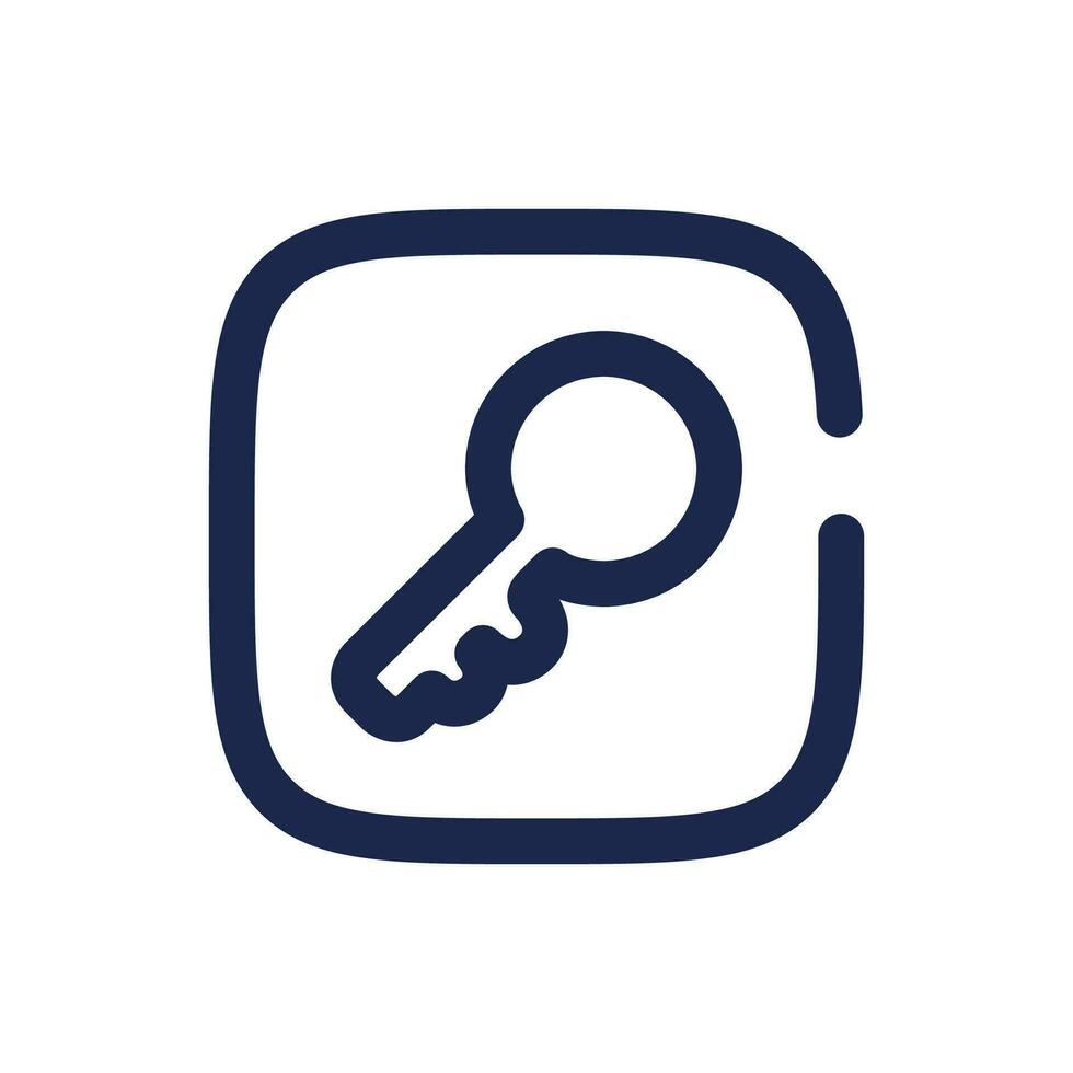 llave icono sencillo vector