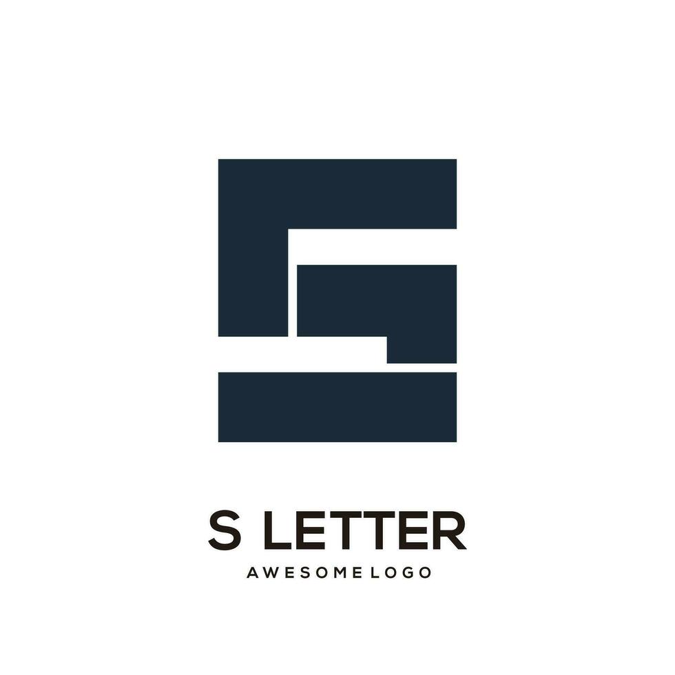 letra s logo diseño modelo moderno vector