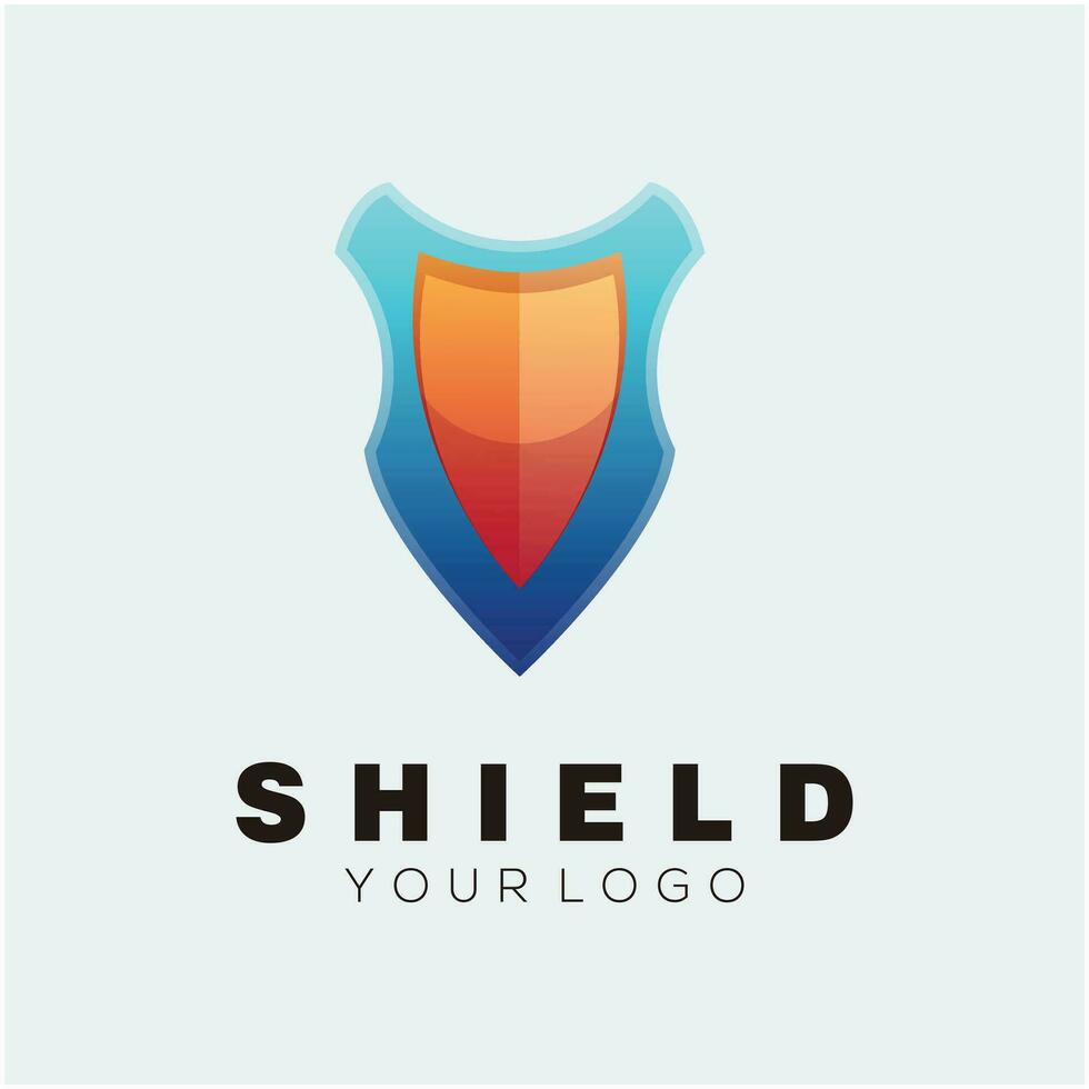 Shield  abstract logo design template vector