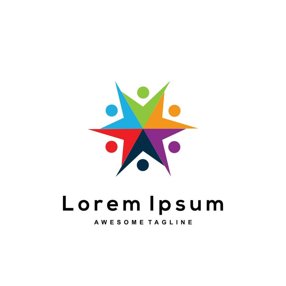 Group healthy logo template vector