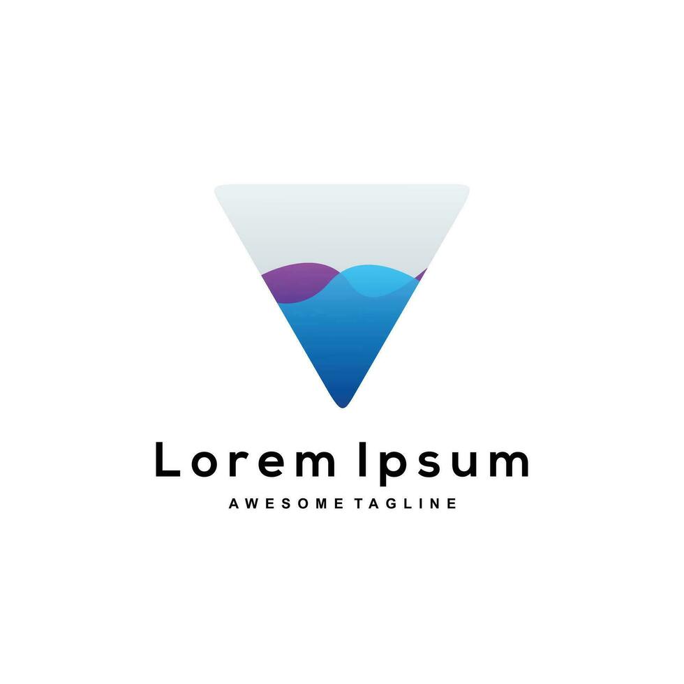 triangle gradient logo colorful vector