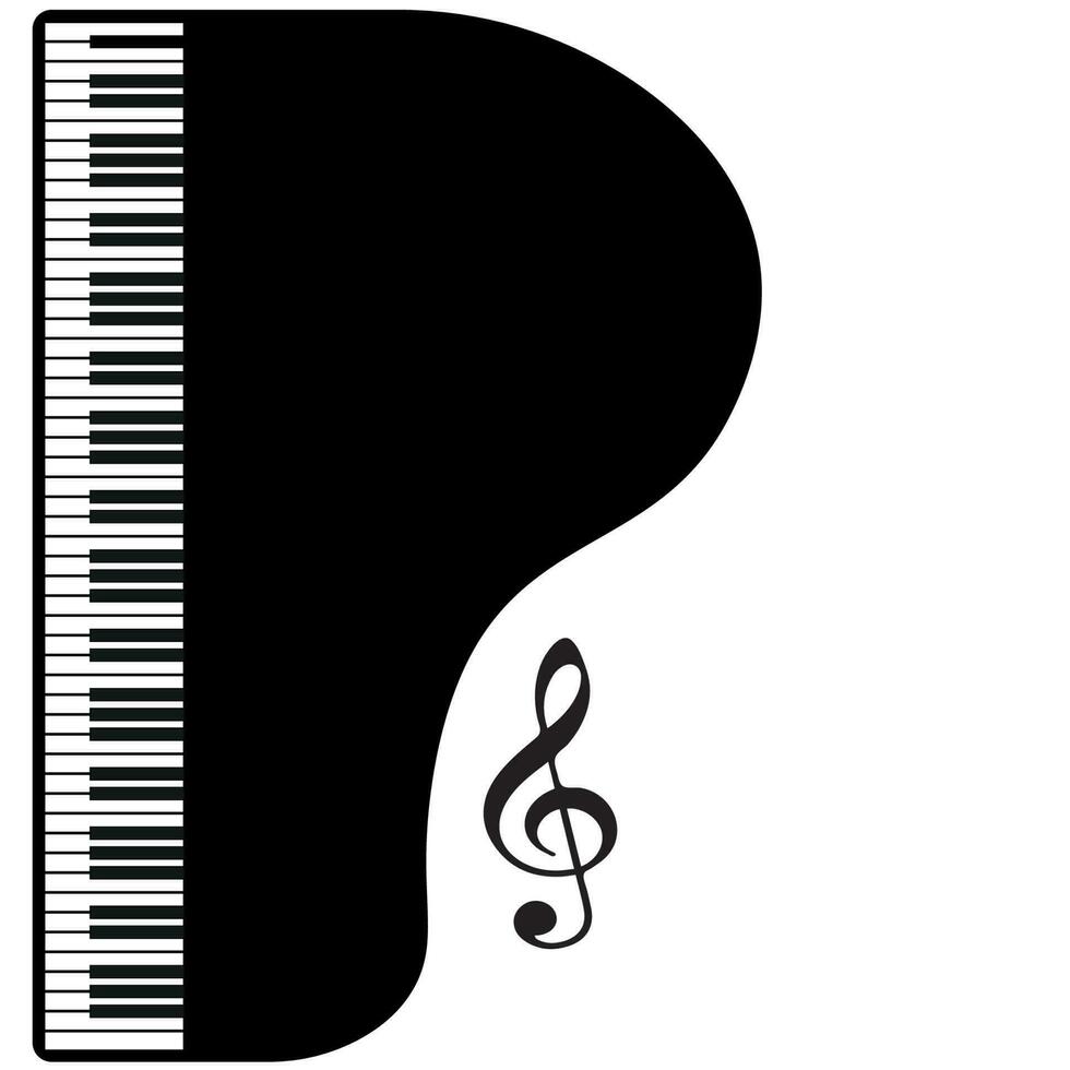 Design of a piano with copy space vector