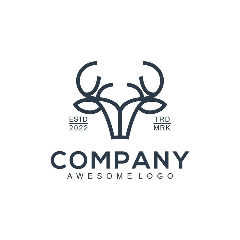 Deer Silhouette logo vector