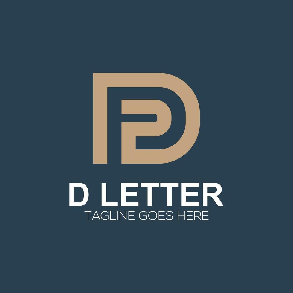 Luxury initial letter D logo illustration for your company vector