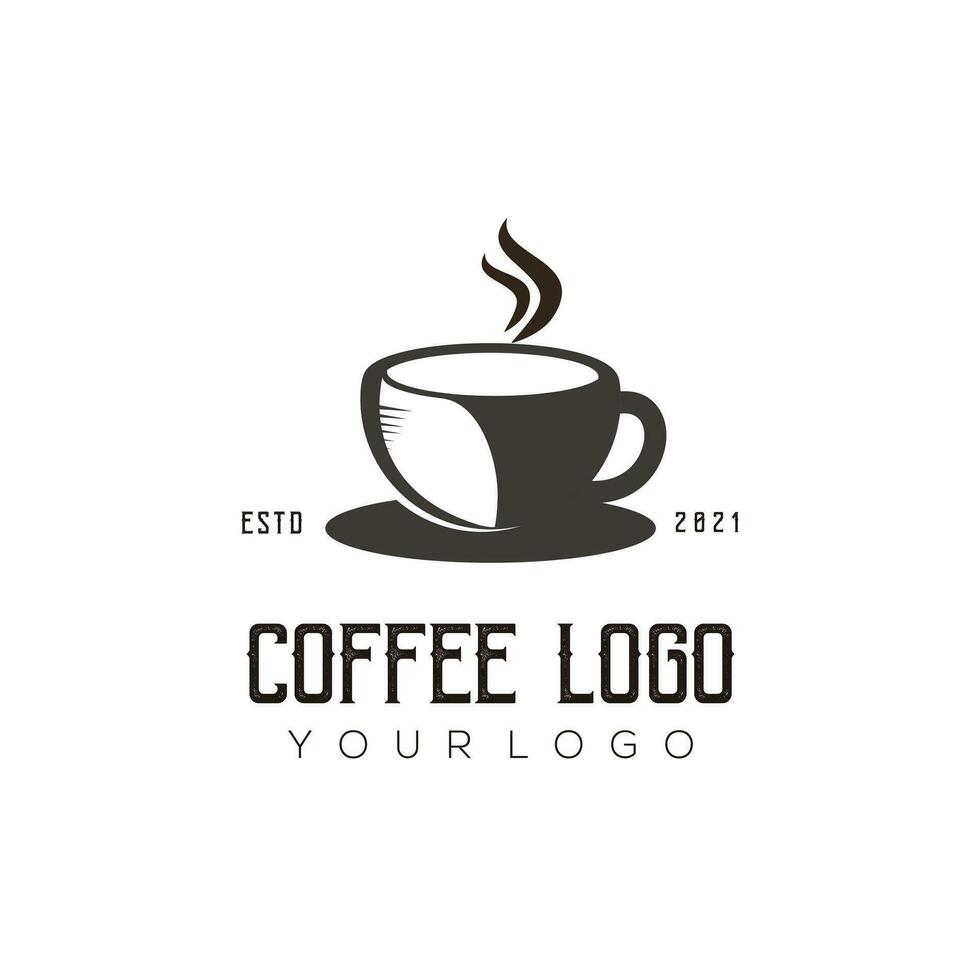 plantilla de logotipo de café vector