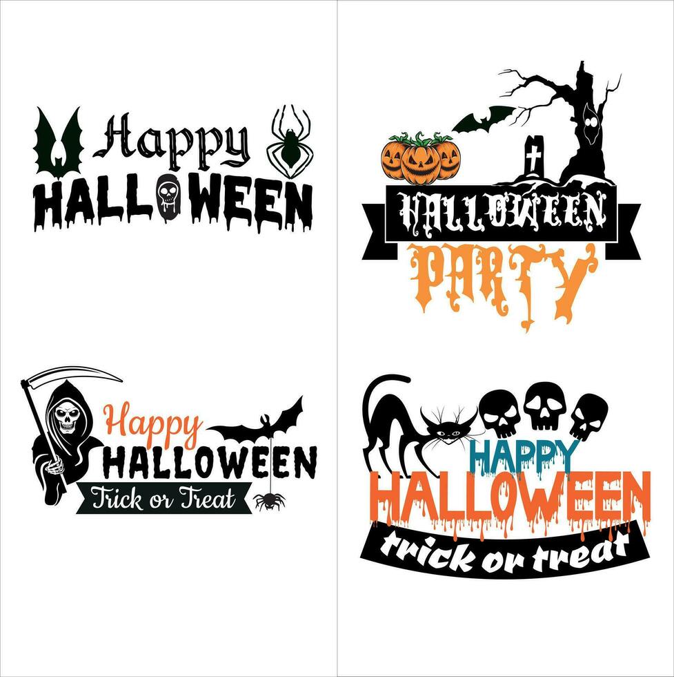 Halloween design bundle for t shirt lover vector