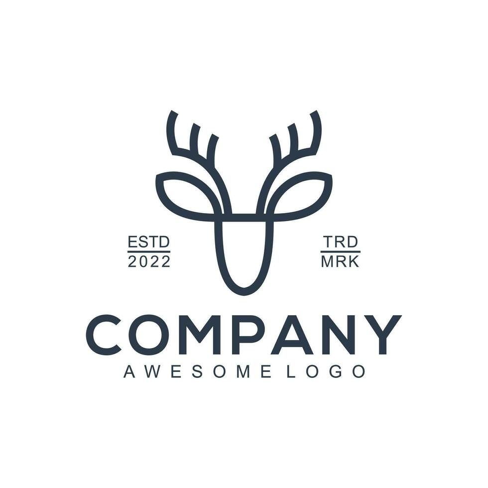 Deer Silhouette logo vector