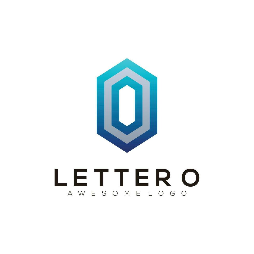 O letter colorful logo illustration vector