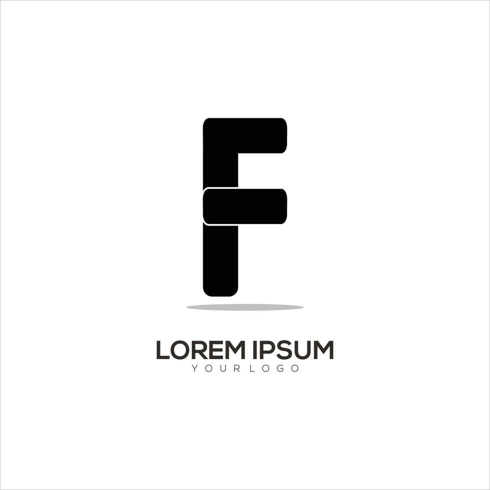 Letter F Silhouette logo vector