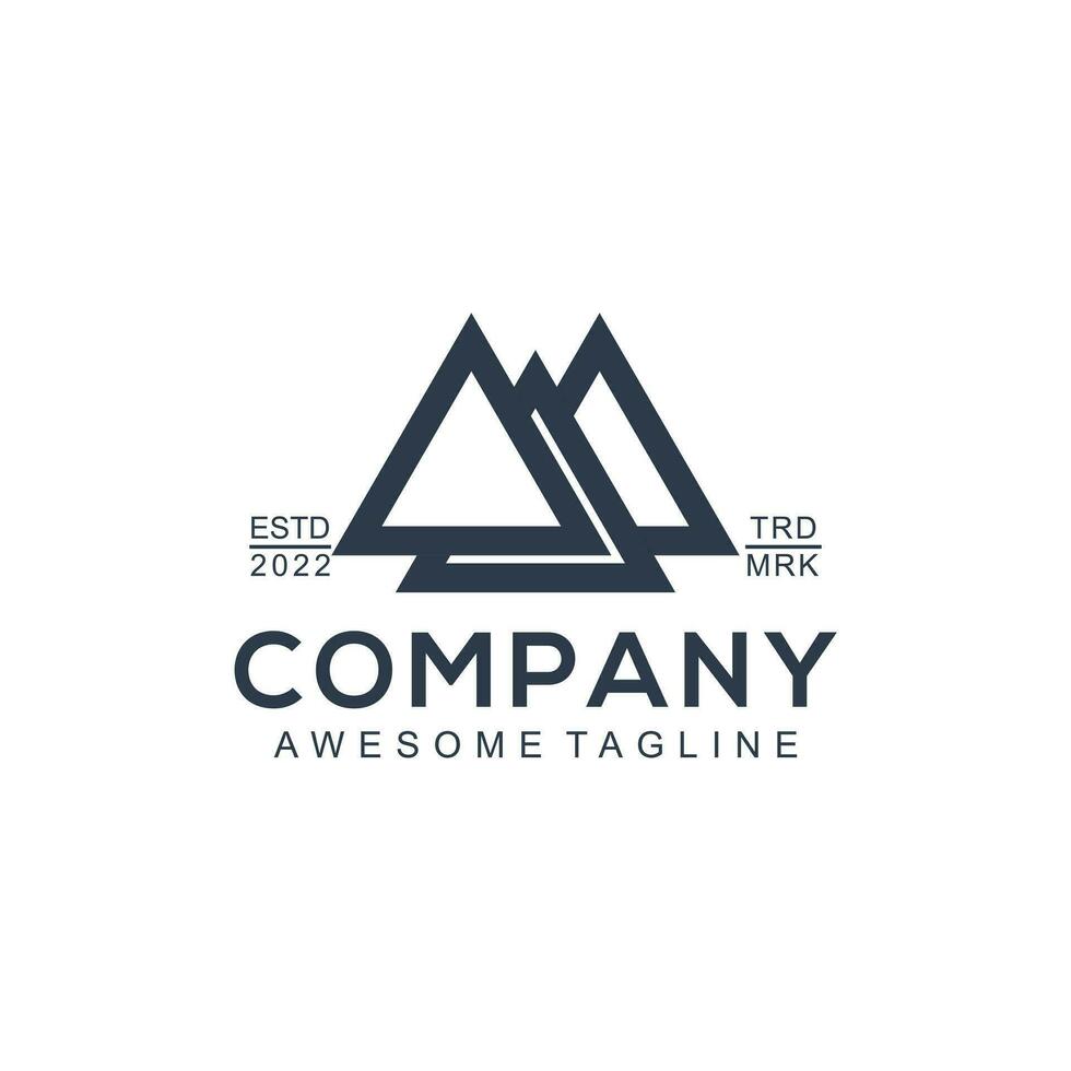 Triangle Silhouette logo vector