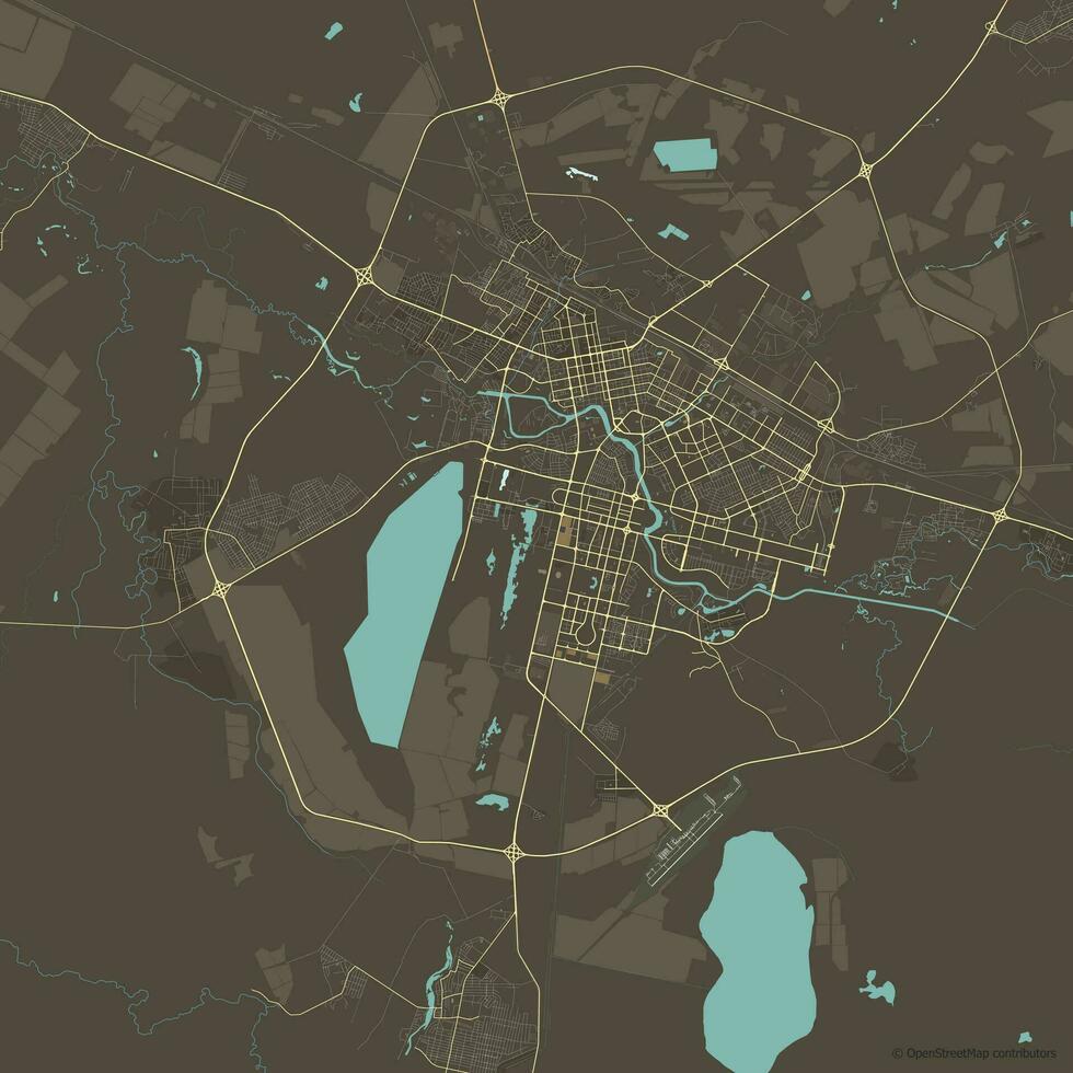 vector ciudad mapa de astana, Kazajstán