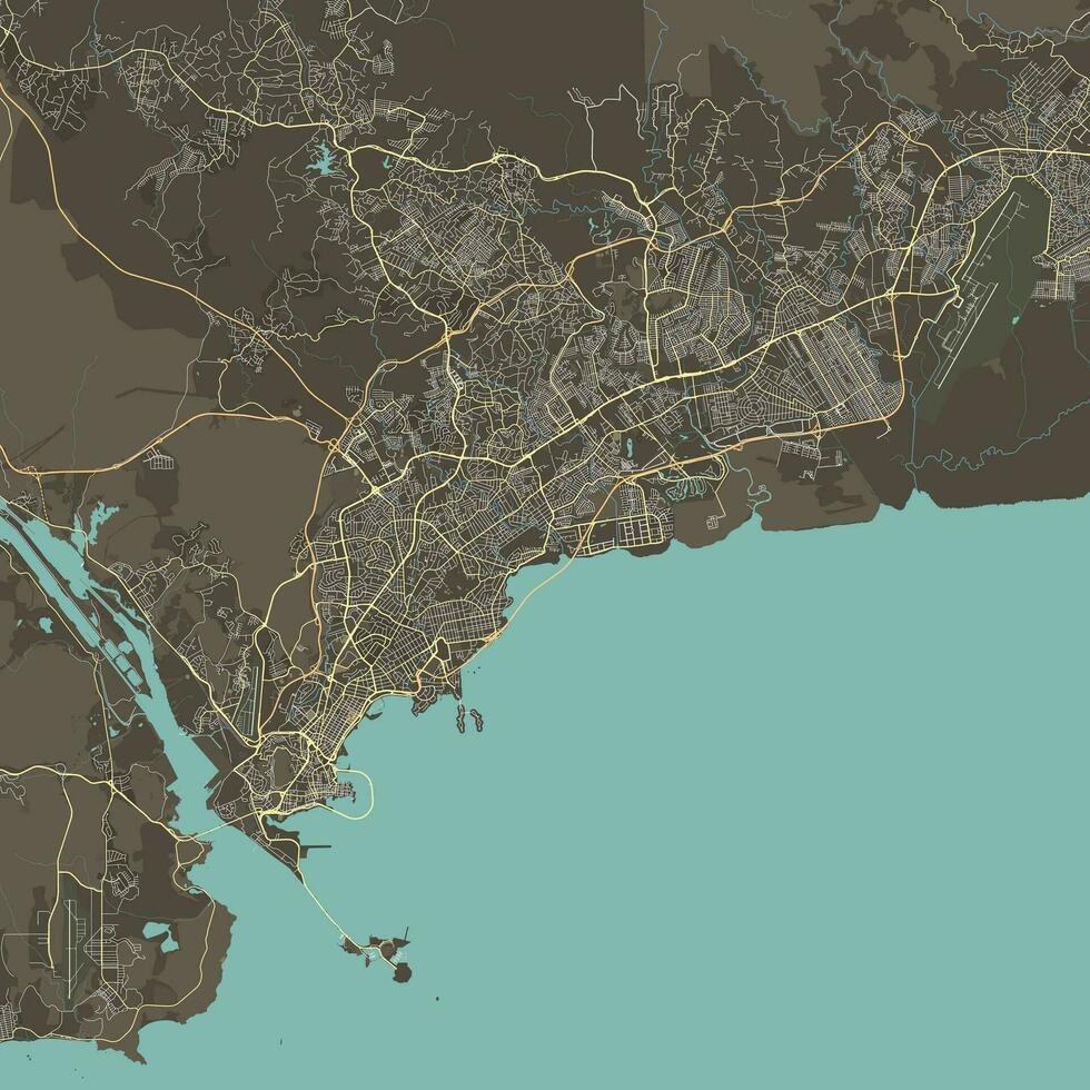 Vector Map of Panama City