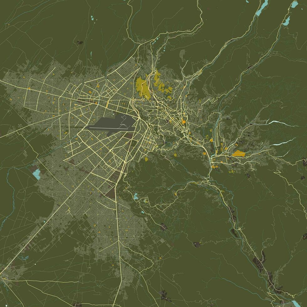 Vector Map of La Paz, Bolivia